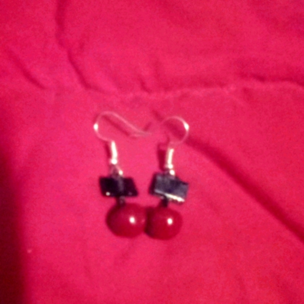Cherry pin up girl earrings